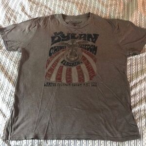 Lucky Brand Bob Dylan Campus Freedom Forum Gray T-Shirt